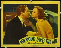 z566 MR. DODD TAKES THE AIR movie lobby card '37 Kenny Baker & Jane Wyman romantic close up!