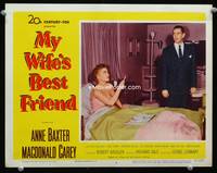 z573 MY WIFE'S BEST FRIEND movie lobby card #6 '52 Macdonald Carey & Anne Baxter 2-shot!