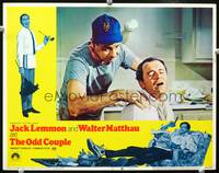 z592 ODD COUPLE movie lobby card #2 '68 Walter Matthau & Jack Lemmon close up!