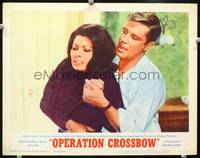 z606 OPERATION CROSSBOW movie lobby card #7 '65 Sophia Loren & George Peppard close up!