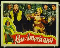 z611 PAN-AMERICANA movie lobby card '45 sexy dancer Audrey Long with Latin band!