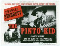 z225 PINTO KID title movie lobby card R55 close up of fighting Charles Starrett!