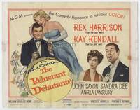 z008 RELUCTANT DEBUTANTE signed title card '58 by John Saxon, also with sexiest grown up Sandra Dee!