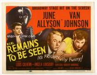 z235 REMAINS TO BE SEEN title movie lobby card '53 Van Johnson, June Allyson, Angela Lansbury