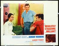 z671 SATURDAY NIGHT & SUNDAY MORNING movie lobby card #3 '61 Albert Finney, Karel Reisz