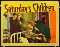 z672 SATURDAY'S CHILDREN movie lobby card '40 John Garfield & Anne Shirley!