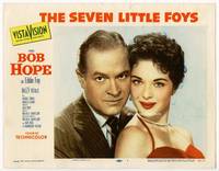 z683 SEVEN LITTLE FOYS movie lobby card #1 '55 great close up of Bob Hope & Milly Vitale!
