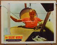 z689 SILENT WORLD movie lobby card #5 '56 best close up of Jacques Cousteau!