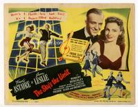 z269 SKY'S THE LIMIT title lobby card '43 Fred Astaire, Joan Leslie, it's a dance-filled holiday!