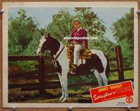 z708 SPRINGTIME IN TEXAS movie lobby card '45 great close up of Jimmy Wakely on his horse!