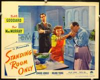 z712 STANDING ROOM ONLY movie lobby card #4 '44 Paulette Goddard, Fred MacMurray, Roland Young
