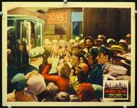 z720 STREET SCENE movie lobby card '31 King Vidor classic, Sylvia Sidney in crowd by streetcar!