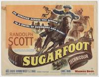 z294 SUGARFOOT title movie lobby card '51 great image of Randolph Scott on horseback!