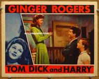 z753 TOM, DICK & HARRY movie lobby card '41 Ginger Rogers, Burgess Meredith