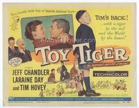 z330 TOY TIGER title movie lobby card '56 Jeff Chandler, Laraine Day, Tim Hovey