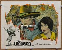z768 TWO-GUN MAN movie lobby card '26 Fred Thomson & Oliver Hasbrouck close up!
