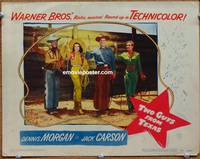 z764 TWO GUYS FROM TEXAS movie lobby card '48 Dennis Morgan & Jack Carson with girls & lariats!