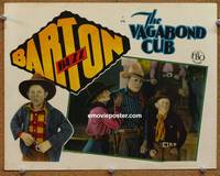 z775 VAGABOND CUB lobby card '29 Buzz Barton, cowgirl Jane Holmes & Frank rice in cool cowboy hats!