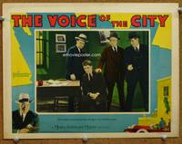 z778 VOICE OF THE CITY movie lobby card '29 under police questioning, he told all he knew!