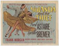 z355 YOLANDA & THE THIEF title movie lobby card '45 Fred Astaire dances with sexy Lucille Bremer!