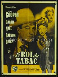 a351 BRIGHT LEAF French 23x32 movie poster '50 Gary Cooper, Bacall