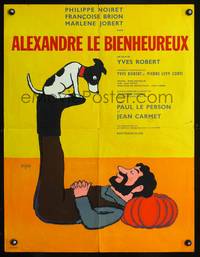 a322 ALEXANDER French 23x32 movie poster '67 Noiret, Savignac art!