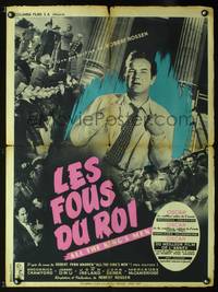 a325 ALL THE KING'S MEN French 23x32 movie poster '50 Huey Long bio!