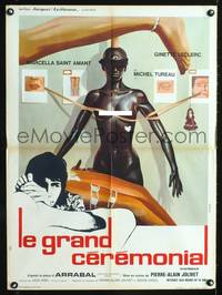 a346 BIG CEREMONIAL French 23x32 movie poster '69 wild Xarrie art!