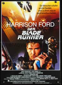 a036 BLADE RUNNER German movie poster '82 Harrison Ford, Ridley Scott