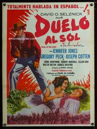 a060 DUEL IN THE SUN Mexican movie poster R50s Jones, Greg Peck