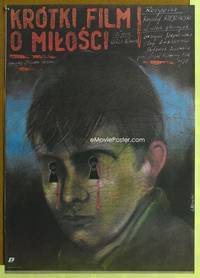 a012 SHORT FILM ABOUT LOVE Polish movie poster '88 wild Pagowski art!