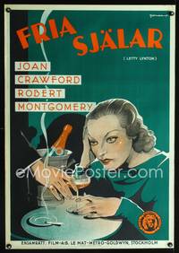 a101 LETTY LYNTON Swedish movie poster '32 Joan Crawford by Rohman!