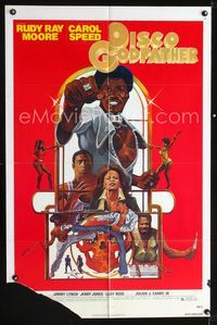 b183 DISCO GODFATHER one-sheet movie poster '79 great artwork of Rudy Ray Moore by Dante!