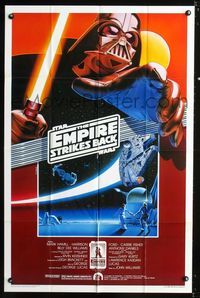 b214 EMPIRE STRIKES BACK style A Kilian 1sh movie poster R90 George Lucas, cool art by Noble!