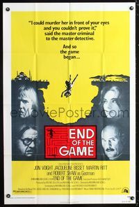 b216 END OF THE GAME one-sheet poster '76 Martin Ritt, Jon Voight, Robert Shaw, Jacqueline Bisset