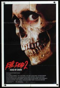 b226 EVIL DEAD 2 one-sheet movie poster '87 Sam Raimi, Bruce Campbell, Dead By Dawn!