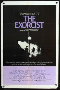 b228 EXORCIST one-sheet movie poster '74 William Friedkin, Max Von Sydow, horror classic!