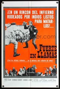 b248 FORT COURAGEOUS Spanish/U.S. one-sheet movie poster '65 Fred Beir, Donald Red Barry