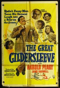 b282 GREAT GILDERSLEEVE style A one-sheet movie poster '43 Harold Peary, radio's funny man!