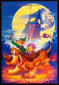 b284 GREAT MOUSE DETECTIVE DS one-sheet movie poster R92 Disney cartoon!