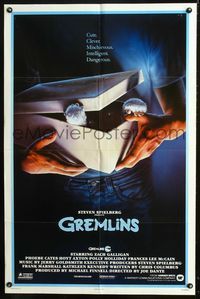 b289 GREMLINS one-sheet movie poster '84 Joe Dante Christmas horror comedy!
