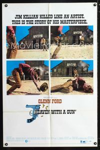 b306 HEAVEN WITH A GUN one-sheet movie poster '69 Glenn Ford kills like an artist!