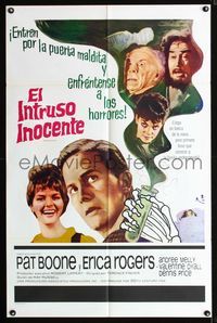 b320 HORROR OF IT ALL Spanish/U.S. one-sheet movie poster '64 Pat Boone, Terence Fisher