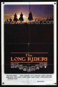 b379 LONG RIDERS advance one-sheet movie poster '80 Walter Hill, Carradines!