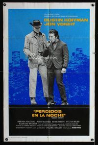 b421 MIDNIGHT COWBOY Spanish/U.S. one-sheet movie poster '69 Dustin Hoffman, Jon Voight, John Schlesinger