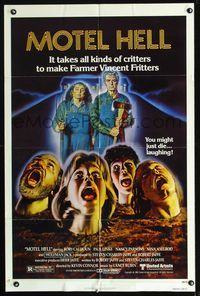 b432 MOTEL HELL one-sheet poster '80 it takes all kinds of critters to make Farmer Vincent Fritters!