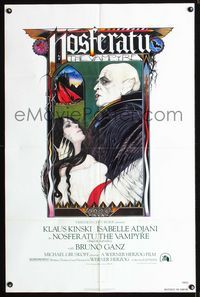 b453 NOSFERATU THE VAMPYRE one-sheet movie poster '79 Klaus Kinski, Werner Herzog, Palladini art!
