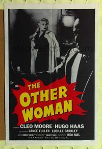 b467 OTHER WOMAN one-sheet movie poster '54 Hugo Haas, sexy bad girl Cleo Moore!