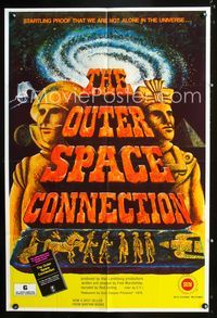 b469 OUTER SPACE CONNECTION one-sheet movie poster '75 proof that we are not alone in the universe!
