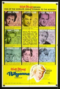 b497 POLLYANNA one-sheet movie poster '60 Hayley Mills, Jane Wyman, Disney!